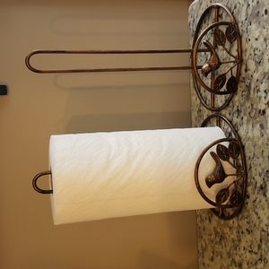 Bronze colored finish paper towel holders